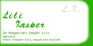 lili kasper business card